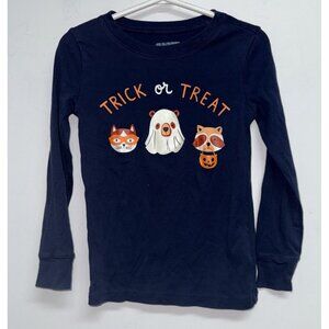 Old Navy Halloween Pajama Top Boys Girls 5 5T Blue Long Sleeve PJ Shirt